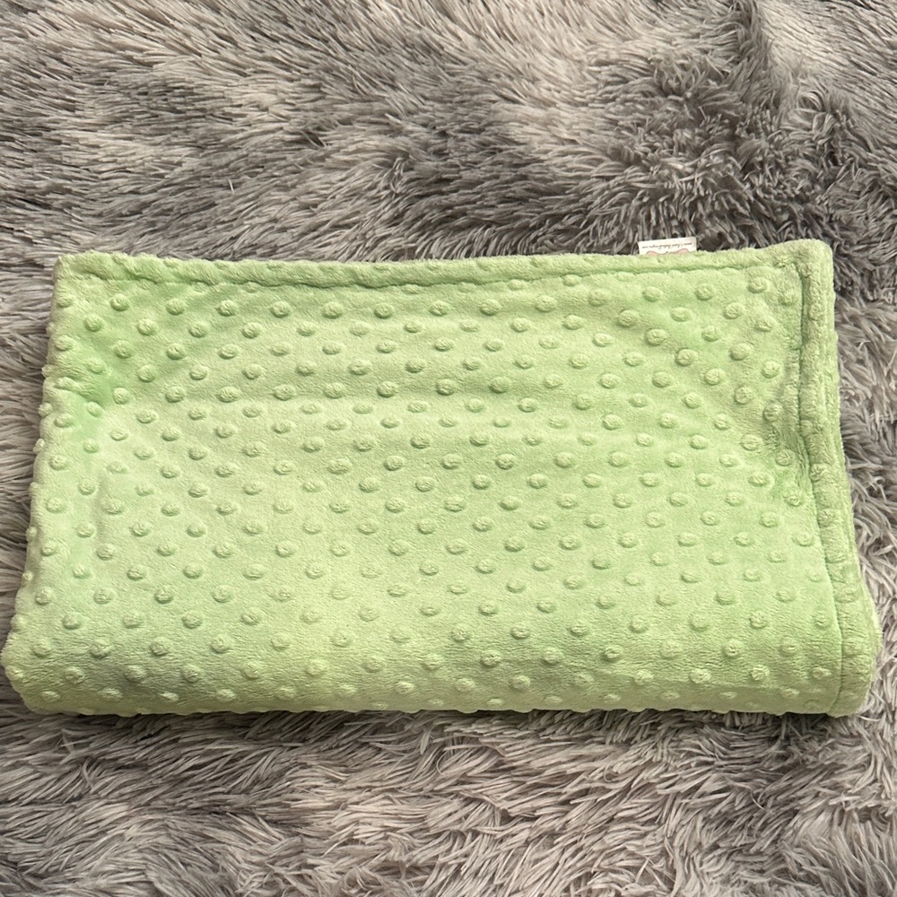 Green Textured baby Blanket